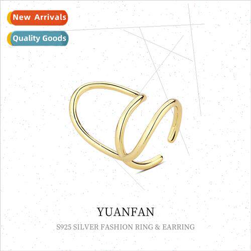 S925 silver a two wear cold wind ring Europe irregular no ea