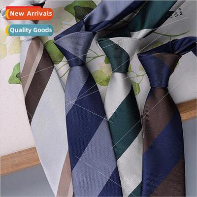 Men Striped Tie Hand Knotted England Korean Business Formal
