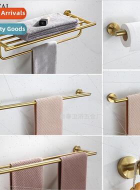 304 Round Set Gold Bath Towel Rack Towel Bar Bathroom Pendan