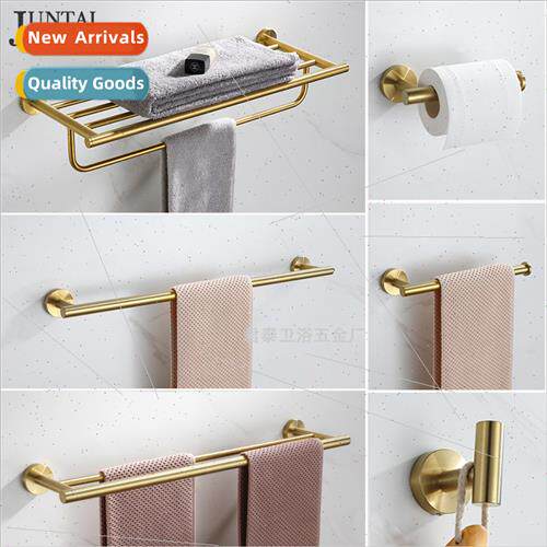 304 Round Set Gold Bath Towel Rack Towel Bar Bathroom Pendan