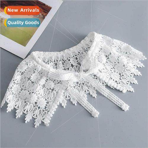 Embroidered Small Shawl 2022 New Tie Fake Collar Ladies Shor