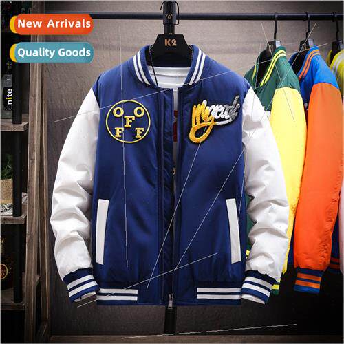 2019 new winter colorblocking down jacket men short thickene