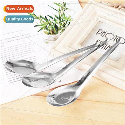 Long handle spoon Chinese flat bottom spoon children student