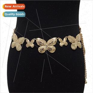 belt casual size Summer buckle women butterfly decorativ new