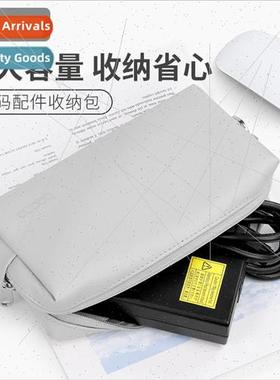 Leather large laptop power organizer bag charger mouse mobil