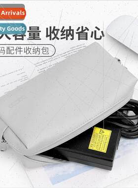 Leather large laptop power organizer bag charger mouse mobil