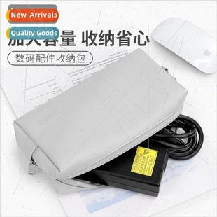 Leather large laptop power organizer bag charger mouse mobil