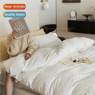 fleece four cut thickened flowers simple milk set N61 piece