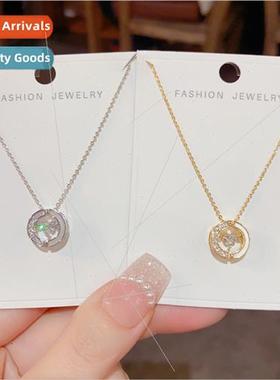 Super Shiny che Shell Spirual Heart Necklace Women Sweet Loc