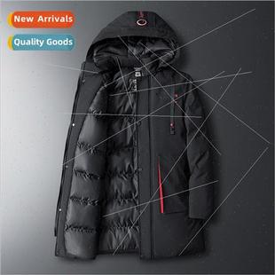 business jacket casual loose men long cotton Feather