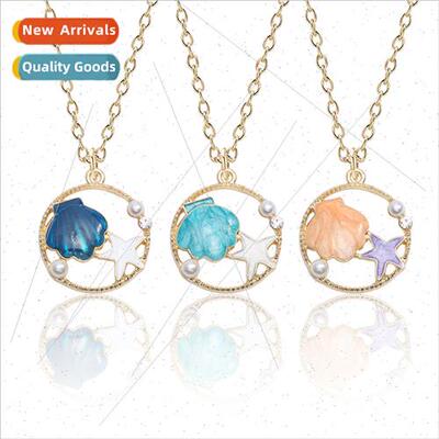 Europe fashion shell starfish  versatile cartoon necklace pe