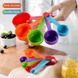 Colorful Plastic Measuring Spoon Measuring Cup Set Flavoring
