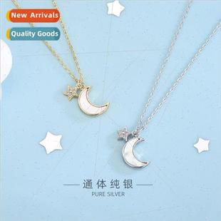 Mother Shell Star S925 Necklace Whe Moon che lver
