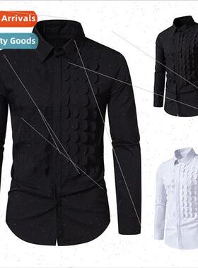 2023 Men Shirt New Party Wedding Dress Long Sleeve Shirt Men