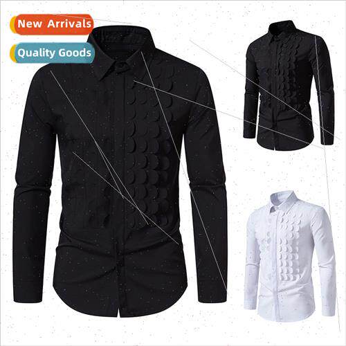 2023 Men Shirt New Party Wedding Dress Long Sleeve Shirt Men