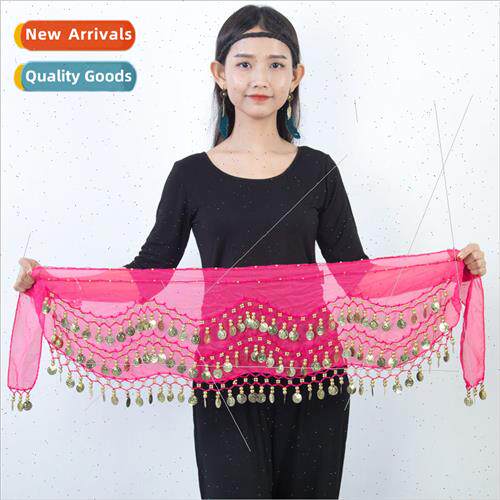 128 Gold Coins Belly Dance Waist Chain Indian Dance Triple C