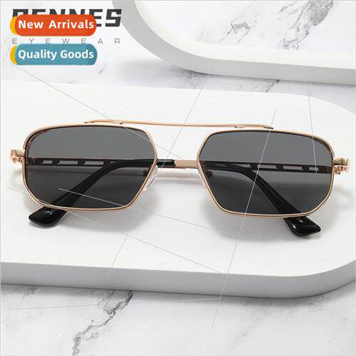 new small Square Frame skeletonized legs thick edge metal su