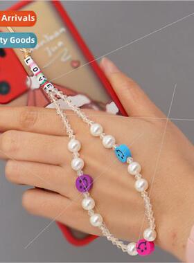 Baroque freshwater pearl anti-lost cell phone chain LOVE let