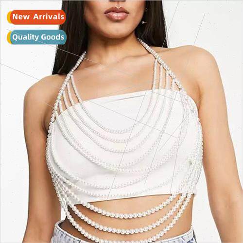 120138 Fashion exquise multi-layer wave tassel chain neck pe