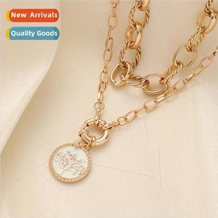 vintage high sense Europe layered fashion double weari niche