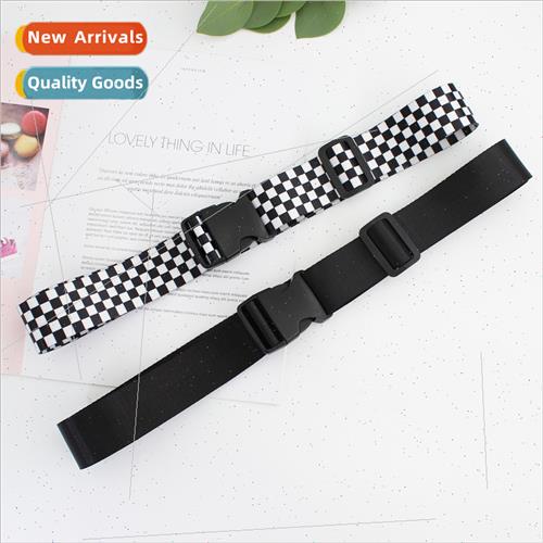 Female Korean fashion casual automatic buckle belt dresses v