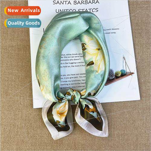 2023 new Chinese decorative silk small square scarf high-gra