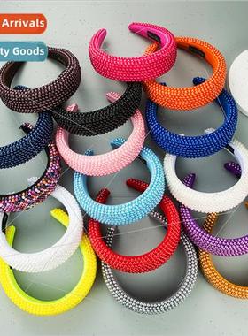 Europe new starry sky wide thick sponge pearl hair bands wom