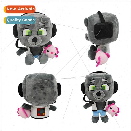 bobicraft gitd wolf plush with headphones wolf glow-in-the-d