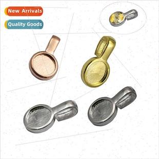 Korea round bracket pendant 925 silver gemstone pendant empt