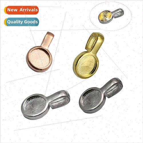 Korea round bracket pendant 925 silver gemstone pendant empt