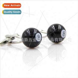 Fun billiard black eight shape cufflinks cufflinks  适用men