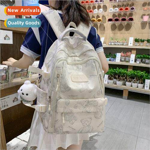 Schoolbag female 2023 design sense backpack female Mori cart
