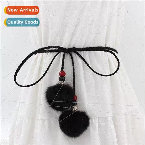 Spring Summer  rope versatile decorative thin belt women fas
