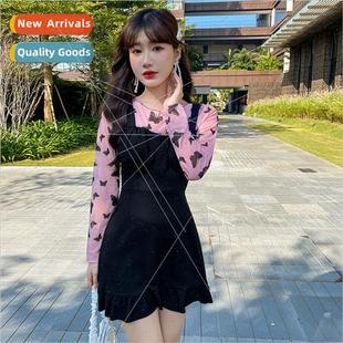 Spa swimsu womens spl long-sleeved thin conservative skirt s