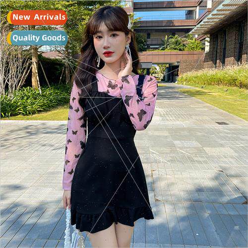 Spa swimsu womens spl long-sleeved thin conservative skirt s