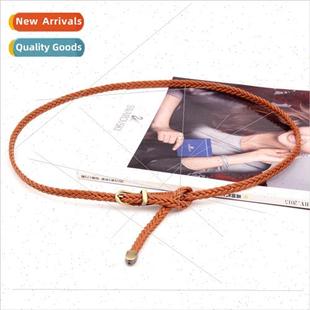 women pin buckle Handmade leisure belt retro hundred braided
