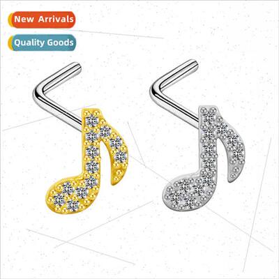 Europe simple fashion zirconia notes nose stud nose jewelry