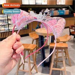 bands transparent quicksand Cat headband hair crown chi ears