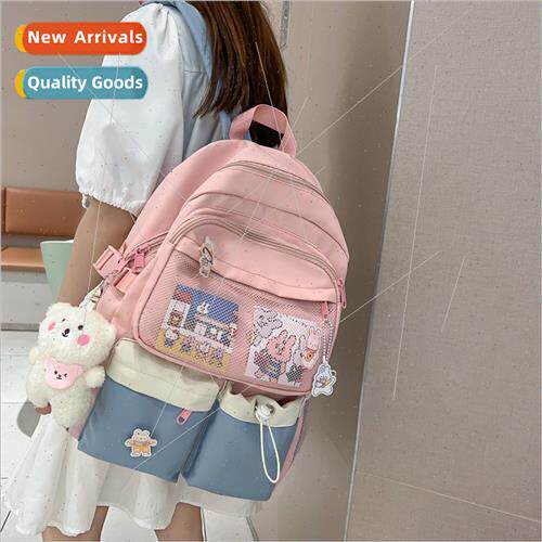 Fresh sweet shoulder bag ins college multi-pocket student sc