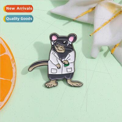 Europe Uned States cartoon lab rat modeling metal brooch cre