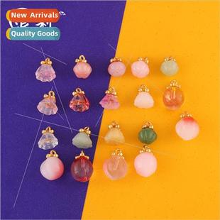 pumpkin peach beads pendant accessories Alloy beading glaze