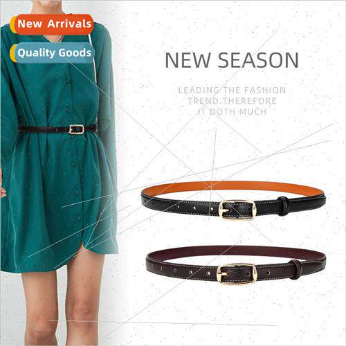 Women small belt simple versatile dress jeans pants belt fas