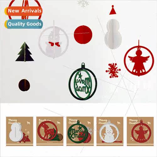 Three-dimensional hanging decorations snowman angel deer Chr