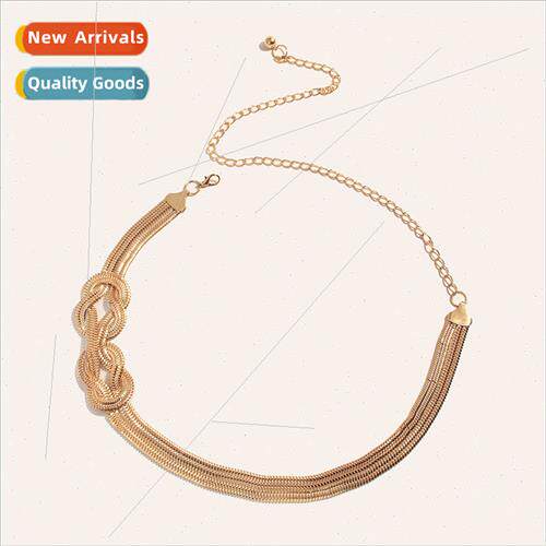 New Chinese bow metal belt gold women fashion versatile atmo