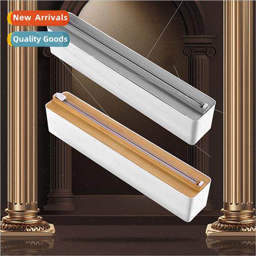 Kchen Cling Film Cutter Suction Cup Rail Cutter Tinfoil Clin