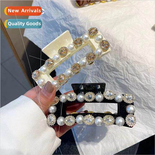 of large wind full diamonds square hair grab back head plate