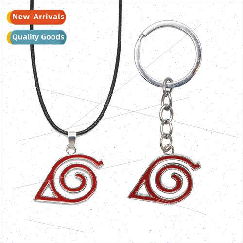 Naruto alloy oil drip necklace niche design Kiba label penda