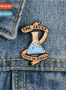 Student Cute Cartoon Chemistry Beaker Collar Pin ized Scienc