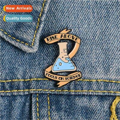 Student Cute Cartoon Chemistry Beaker Collar Pin ized Scienc