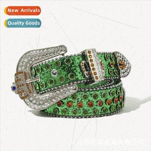 Punk Women Rhinestone Belt High Set Jeans Accessories Belt F